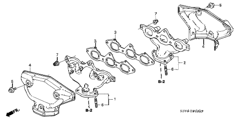 2001 MDX STDNAVI 5 DOOR 5AT EXHAUST MANIFOLD ( 2001 MDX STDNAVI 5 DOOR 5AT EXHAUST MANIFOLD (