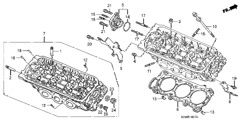 2002 MDX PREMPKG-NAV 5 DOOR 5AT REAR CYLINDER HEAD (1) diagram 2002 MDX PREMPKG-NAV 5 DOOR 5AT REAR CYLINDER HEAD (1) diagram