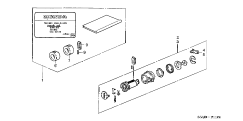 2002 RSX BASE 3 DOOR 5AT KEY CYLINDER KIT diagram 2002 RSX BASE 3 DOOR 5AT KEY CYLINDER KIT diagram