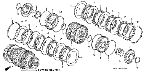2005 RSX BASELEATHER 3 DOOR 5AT AT CLUTCH (LOW-THIRD) diagram