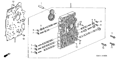 2005 RSX BASELEATHER 3 DOOR 5AT AT MAIN VALVE BODY diagram 2005 RSX BASELEATHER 3 DOOR 5AT AT MAIN VALVE BODY diagram