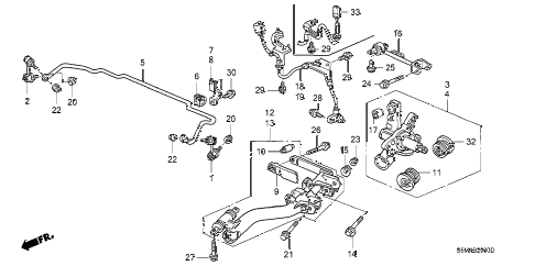 2005 RSX BASELEATHER 3 DOOR 5AT REAR LOWER ARM diagram