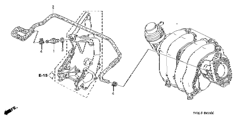 2002 RSX BASELEATHER 3 DOOR 5AT BREATHER TUBE diagram