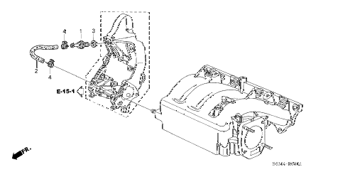 2002 RSX TYPE-S 3 DOOR 6MT BREATHER TUBE (TYPE-S) diagram