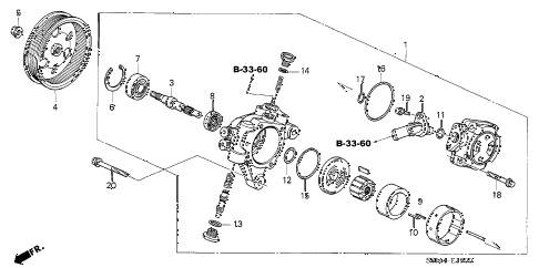 2004 RSX BASE 3 DOOR 5AT P.S. PUMP - BRACKET diagram