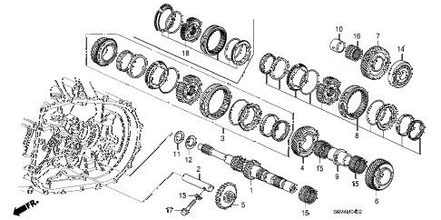 2005 RSX TYPE-S 3 DOOR 6MT MT MAINSHAFT (6MT) diagram 2005 RSX TYPE-S 3 DOOR 6MT MT MAINSHAFT (6MT) diagram