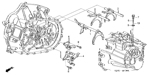 2003 RSX BASE 3 DOOR 5MT MT SHIFT FORK (5MT) diagram