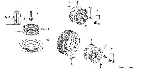 2006 RSX BASELEATHER 3 DOOR 5AT WHEEL DISK (KA) diagram 2006 RSX BASELEATHER 3 DOOR 5AT WHEEL DISK (KA) diagram