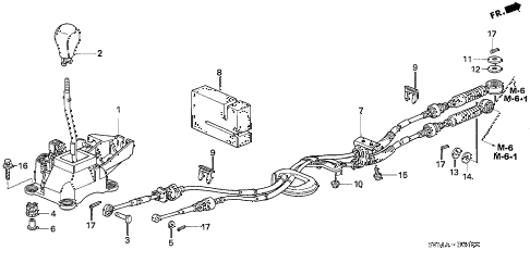 2006 RSX TYPE-S 3 DOOR 6MT SHIFT LEVER diagram 2006 RSX TYPE-S 3 DOOR 6MT SHIFT LEVER diagram