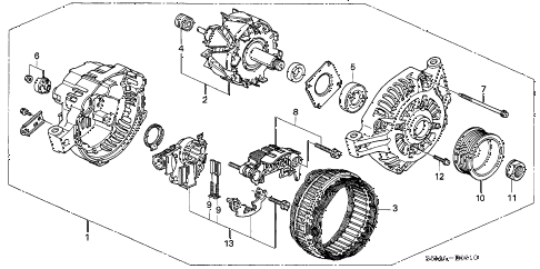2006 RSX BASELEATHER 3 DOOR 5AT ALTERNATOR (MITSUBISHI) diagram 2006 RSX BASELEATHER 3 DOOR 5AT ALTERNATOR (MITSUBISHI) diagram