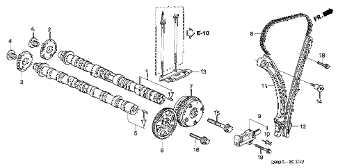 2006 RSX BASELEATHER 3 DOOR 5AT CAMSHAFT - CAM CHAIN diagram