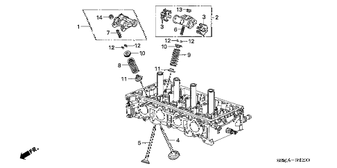 2006 RSX BASE 3 DOOR 5MT VALVE - ROCKER ARM diagram 2006 RSX BASE 3 DOOR 5MT VALVE - ROCKER ARM diagram