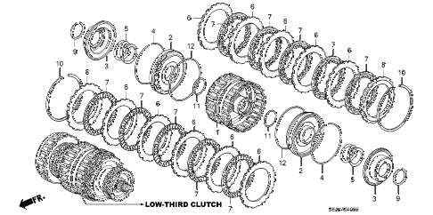 2004 TSX 4 DOOR 5AT AT CLUTCH (LOW-THIRD) (1) diagram