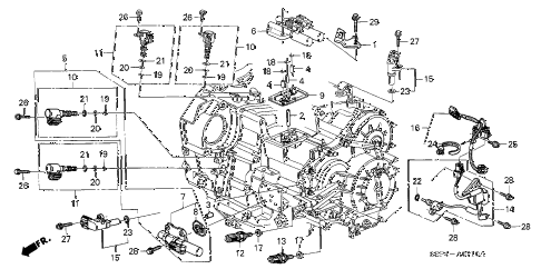 2004 TL BASENAVIGATION 4 DOOR 5AT AT SENSOR - SOLENOID (-