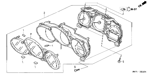 2004 TL SPORT 4 DOOR 6MT METER COMPONENTS diagram 2004 TL SPORT 4 DOOR 6MT METER COMPONENTS diagram