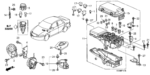 Acura online store : 2007 tl control unit (engine room) ('07) parts