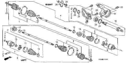 2007 TL BASENAVIGATION 4 DOOR 5AT DRIVESHAFT - HALF SHAFT diagram