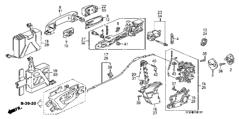 2006 TL SPORTSUMMER TIRE 4 DOOR 6MT REAR DOOR LOCKS - OUTER HANDLE diagram 2006 TL SPORTSUMMER TIRE 4 DOOR 6MT REAR DOOR LOCKS - OUTER HANDLE diagram