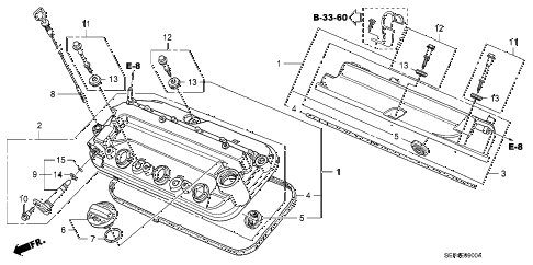 2004 TL BASENAVIGATION 4 DOOR 5AT CYLINDER HEAD COVER (- 2004 TL BASENAVIGATION 4 DOOR 5AT CYLINDER HEAD COVER (-