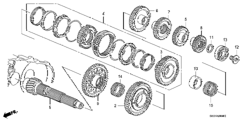 2008 TL TYPE-S 4 DOOR 6MT MT COUNTERSHAFT diagram 2008 TL TYPE-S 4 DOOR 6MT MT COUNTERSHAFT diagram