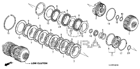 2006 RLTECH 4 DOOR 5AT AT CLUTCH (LOW) diagram