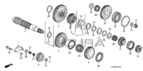 2007 RL-TEC 4 DOOR 5AT AT COUNTERSHAFT diagram 2007 RL-TEC 4 DOOR 5AT AT COUNTERSHAFT diagram
