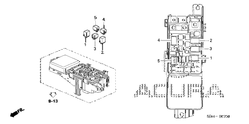 2006 RL 4 DOOR 5AT CONTROL UNIT (ENGINE ROOM) (2) diagram 2006 RL 4 DOOR 5AT CONTROL UNIT (ENGINE ROOM) (2) diagram