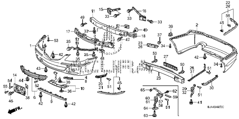 2005 RL-HHAWAII 4 DOOR 5AT BUMPERS (1) diagram