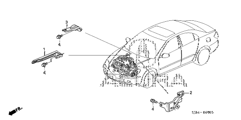 2009 RL-TEC 4 DOOR 5AT ENGINE WIRE HARNESS STAY diagram