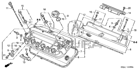 2008 RL-TECCMBS 4 DOOR 5AT CYLINDER HEAD COVER (1) diagram