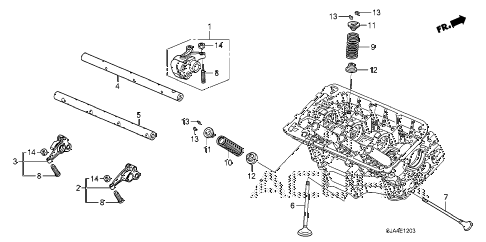 2010 RL 4 DOOR 5AT VALVE - ROCKER ARM (RR.) (2) diagram 2010 RL 4 DOOR 5AT VALVE - ROCKER ARM (RR.) (2) diagram