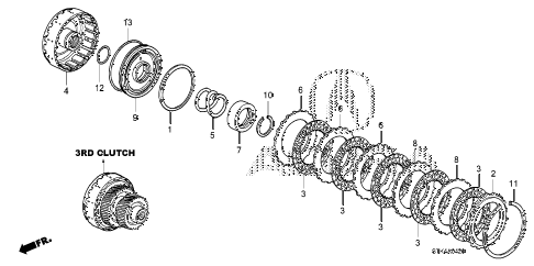 2007 RDX(TECH) 5 DOOR 5AT AT CLUTCH (3RD) diagram