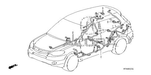 2009 RDX 5 DOOR 5AT WIRE HARNESS (4) diagram 2009 RDX 5 DOOR 5AT WIRE HARNESS (4) diagram