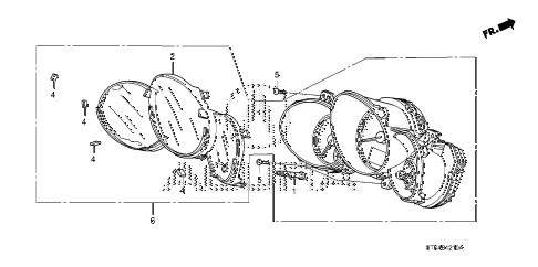2009 RDX 5 DOOR 5AT METER COMPONENTS diagram 2009 RDX 5 DOOR 5AT METER COMPONENTS diagram
