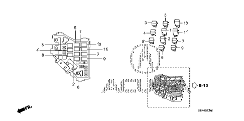 2011 RDX TECH 5 DOOR 5AT CONTROL UNIT (ENGINE ROOM) (2) diagram 2011 RDX TECH 5 DOOR 5AT CONTROL UNIT (ENGINE ROOM) (2) diagram
