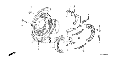 2008 RDX TECH 5 DOOR 5AT PARKING BRAKE SHOE diagram 2008 RDX TECH 5 DOOR 5AT PARKING BRAKE SHOE diagram