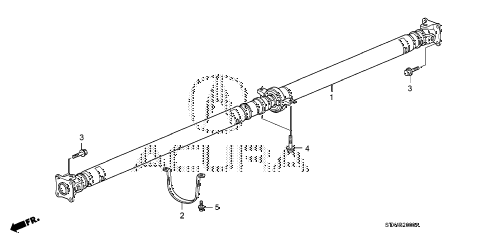 2008 MDX SPORTPOWER TAILGATE 5 DOOR 5AT PROPELLER SHAFT diagram 2008 MDX SPORTPOWER TAILGATE 5 DOOR 5AT PROPELLER SHAFT diagram