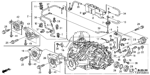 2008 MDX TECHPOWER TAILGATE 5 DOOR 5AT REAR DIFFERENTIAL - MOUNT diagram