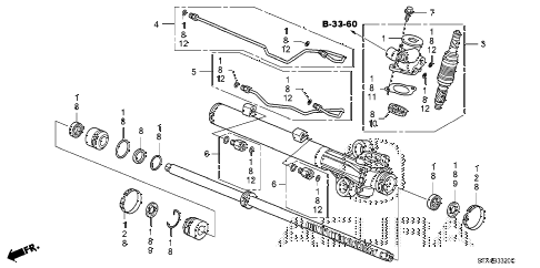 2007 MDX 5 DOOR 5AT P.S. GEAR BOX COMPONENTS diagram 2007 MDX 5 DOOR 5AT P.S. GEAR BOX COMPONENTS diagram