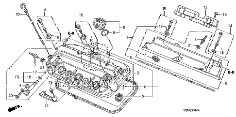 2008 MDX TECHPOWER TAILGATE 5 DOOR 5AT CYLINDER HEAD COVER (1) diagram