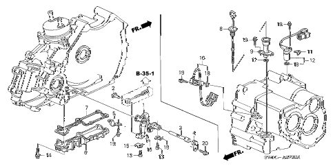 2003 NSX-T 2 DOOR 4AT AT OIL LEVEL GAUGE diagram