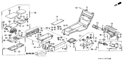 2003 NSX-T 2 DOOR 4AT CONSOLE diagram 2003 NSX-T 2 DOOR 4AT CONSOLE diagram