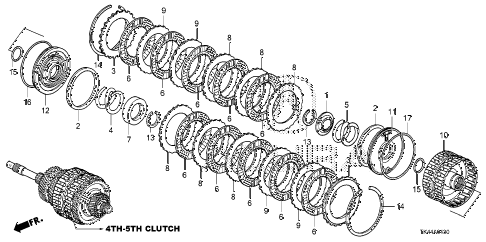2009 TL TECH+AWD 4 DOOR 5AT AT CLUTCH (4TH-5TH) (5AT) diagram