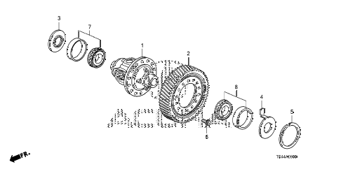 2011 TL TECH17"WHEEL 4 DOOR 5AT AT DIFFERENTIAL (5AT) (2WD) diagram 2011 TL TECH17"WHEEL 4 DOOR 5AT AT DIFFERENTIAL (5AT) (2WD) diagram