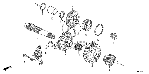 2012 TL TECH 4 DOOR 6AT AT COUNTERSHAFT (6AT) diagram 2012 TL TECH 4 DOOR 6AT AT COUNTERSHAFT (6AT) diagram