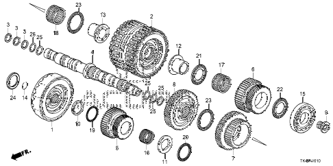 2012 TL TECH 4 DOOR 6AT AT SECONDARY SHAFT - CLUTCH (LOW/2ND-5TH) (6AT) diagram 2012 TL TECH 4 DOOR 6AT AT SECONDARY SHAFT - CLUTCH (LOW/2ND-5TH) (6AT) diagram