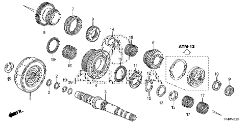 2012 TL TECHSHAWD 4 DOOR 6AT AT THIRD SHAFT - CLUTCH (4TH) (6AT) diagram 2012 TL TECHSHAWD 4 DOOR 6AT AT THIRD SHAFT - CLUTCH (4TH) (6AT) diagram