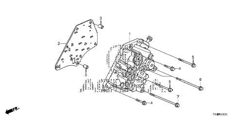 2012 TL TECH 4 DOOR 6AT AT MANUAL VALVE BODY (6AT) diagram 2012 TL TECH 4 DOOR 6AT AT MANUAL VALVE BODY (6AT) diagram