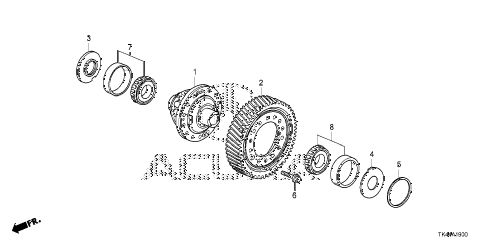 2012 TL TECH 4 DOOR 6AT AT DIFFERENTIAL (6AT) (2WD) diagram 2012 TL TECH 4 DOOR 6AT AT DIFFERENTIAL (6AT) (2WD) diagram
