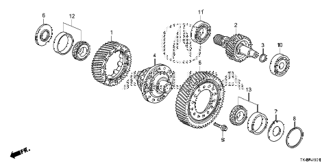 2012 TL TECHSHAWD 4 DOOR 6AT AT DIFFERENTIAL (6AT) (4WD) diagram 2012 TL TECHSHAWD 4 DOOR 6AT AT DIFFERENTIAL (6AT) (4WD) diagram